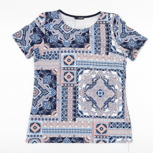 Quiz Womens Multicoloured Fair Isle Polyester Basic Blouse Size 12 Round Neck