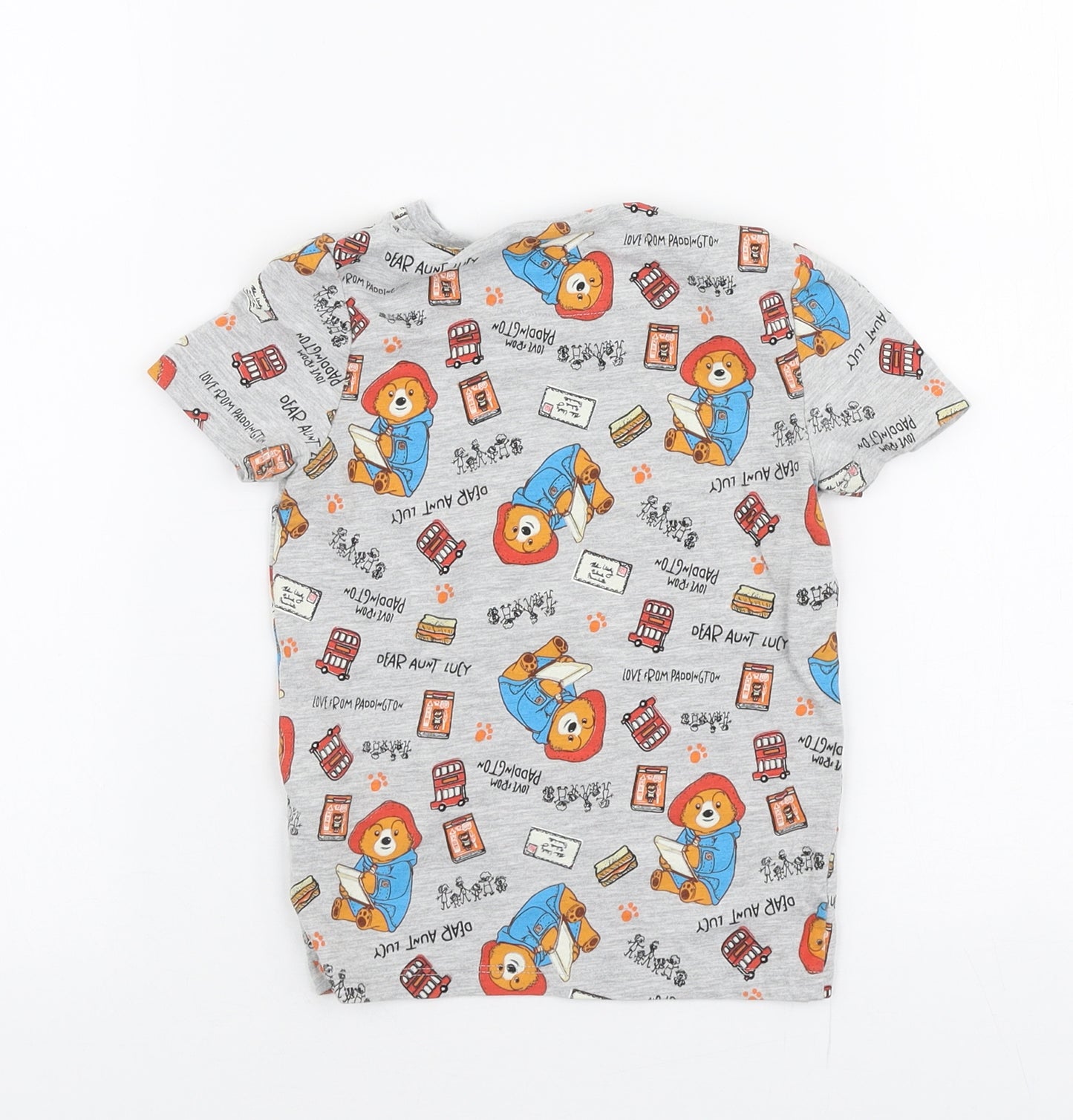 Marks and Spencer Boys Multicoloured  Cotton Jersey T-Shirt Size 2-3 Years Round Neck Pullover - Paddington bear