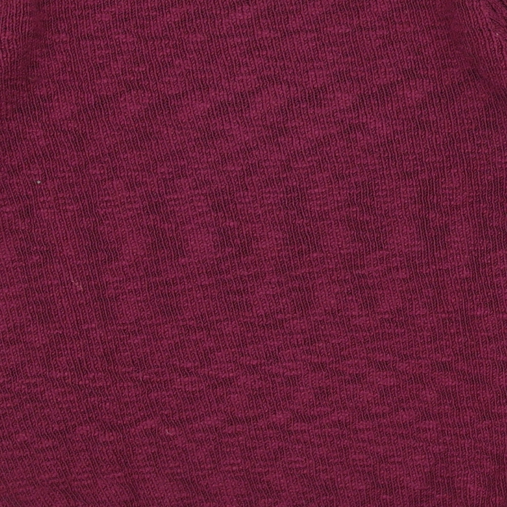 Isle  Womens Purple Round Neck  Cotton Pullover Jumper Size S
