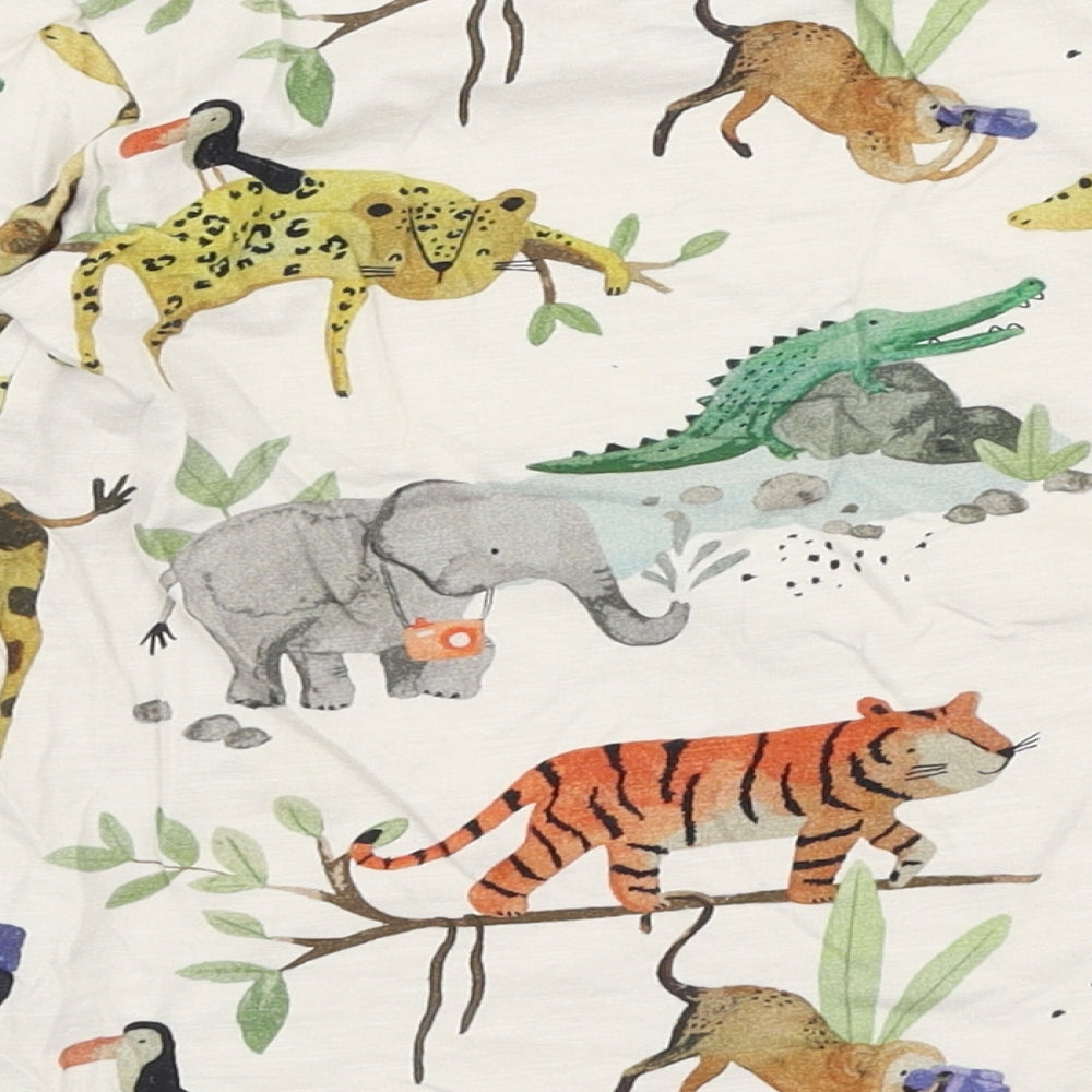 NEXT Boys Multicoloured  100% Cotton Jersey T-Shirt Size 2-3 Years Round Neck Pullover - Animals