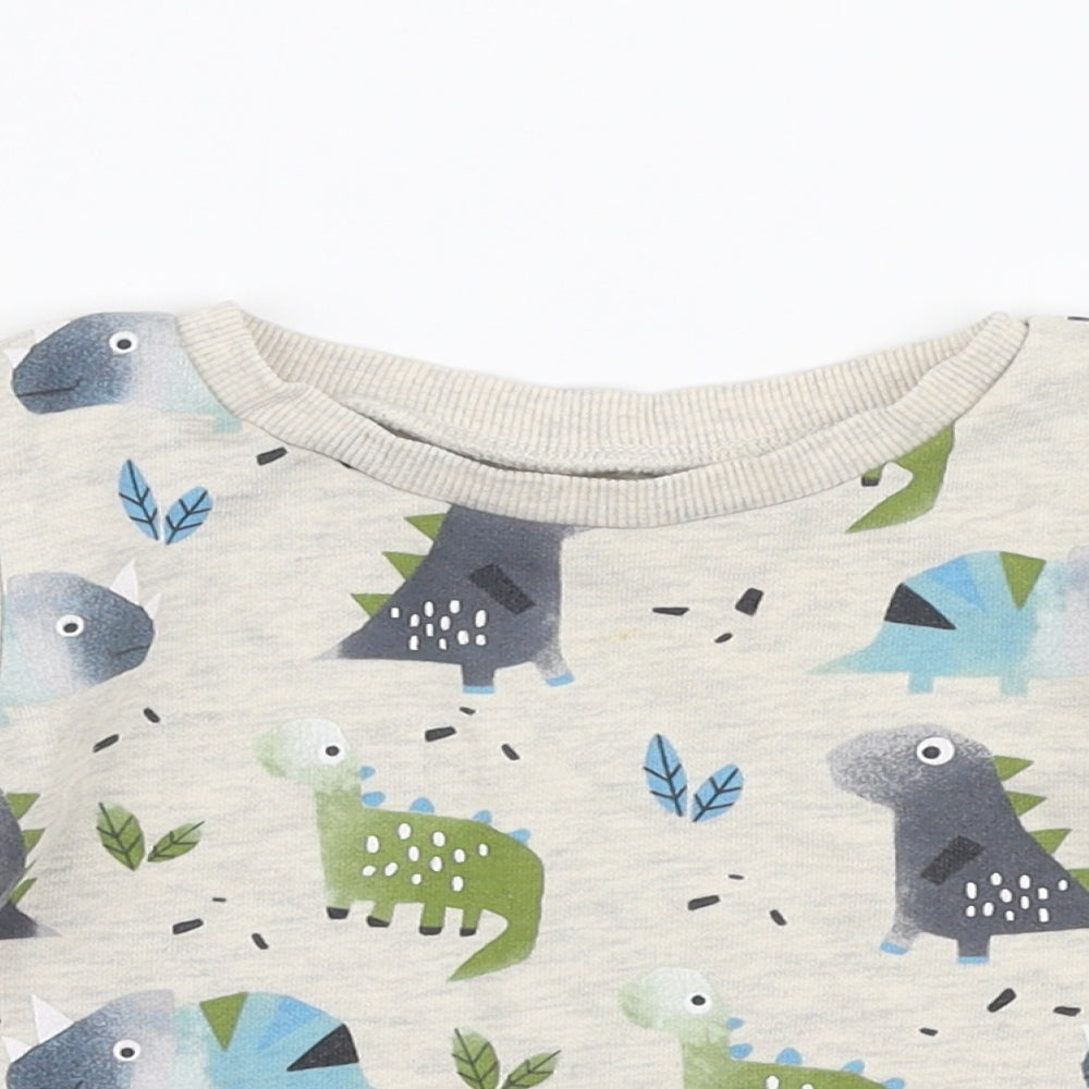 Dunnes Stores Boys Multicoloured  Cotton Pullover Jumper Size 6-9 Months  Pullover - Dinosaurs