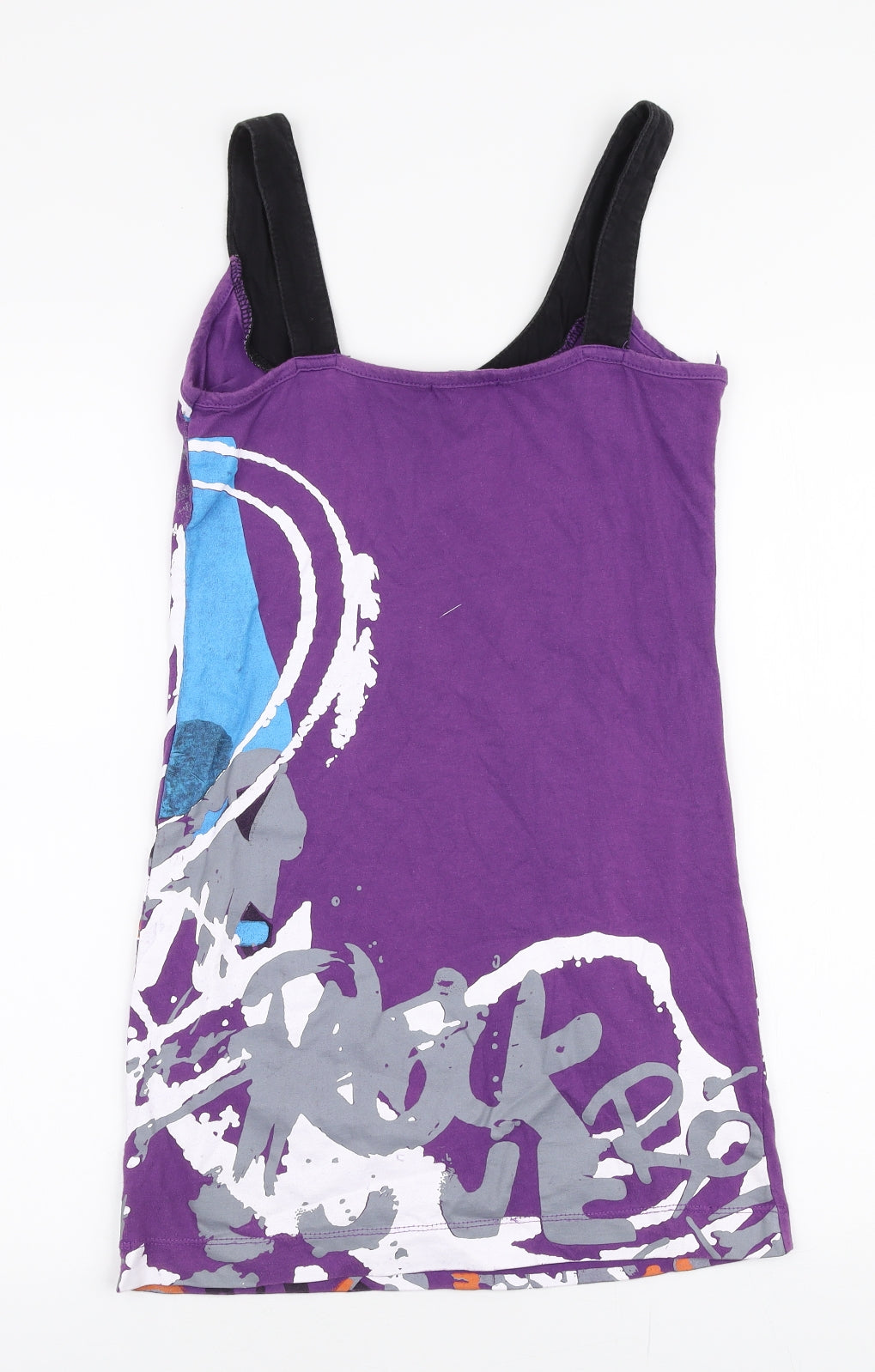 Rawyalty Womens Multicoloured  100% Cotton Jersey Tank Size 10 Round Neck