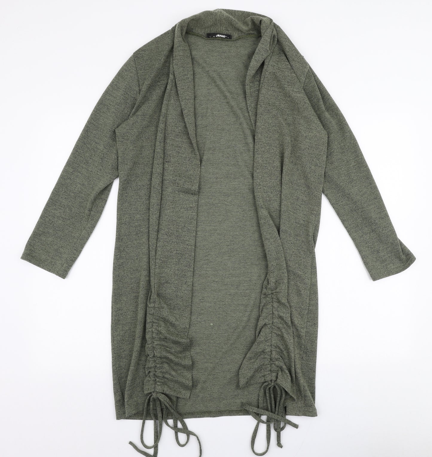 Nicole Womens Green V-Neck  Polyester Cardigan Jumper Size M