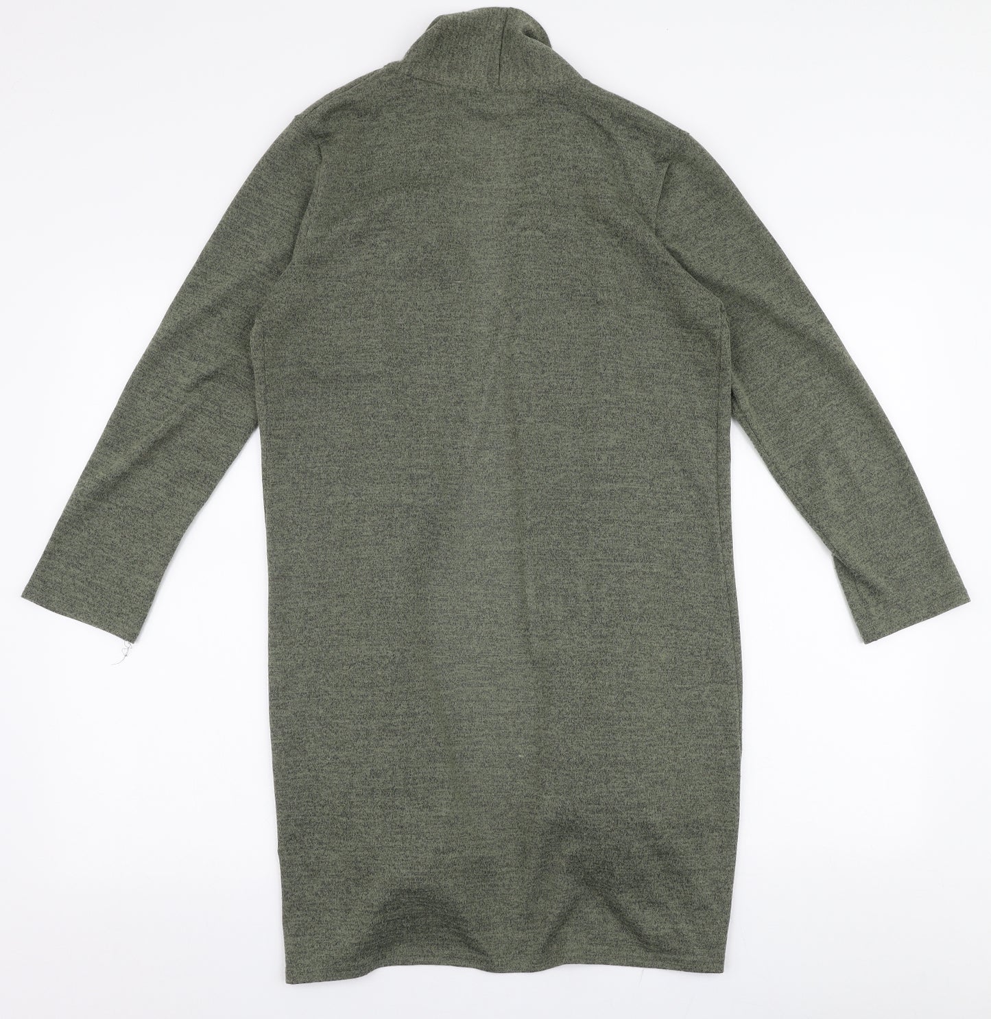 Nicole Womens Green V-Neck  Polyester Cardigan Jumper Size M