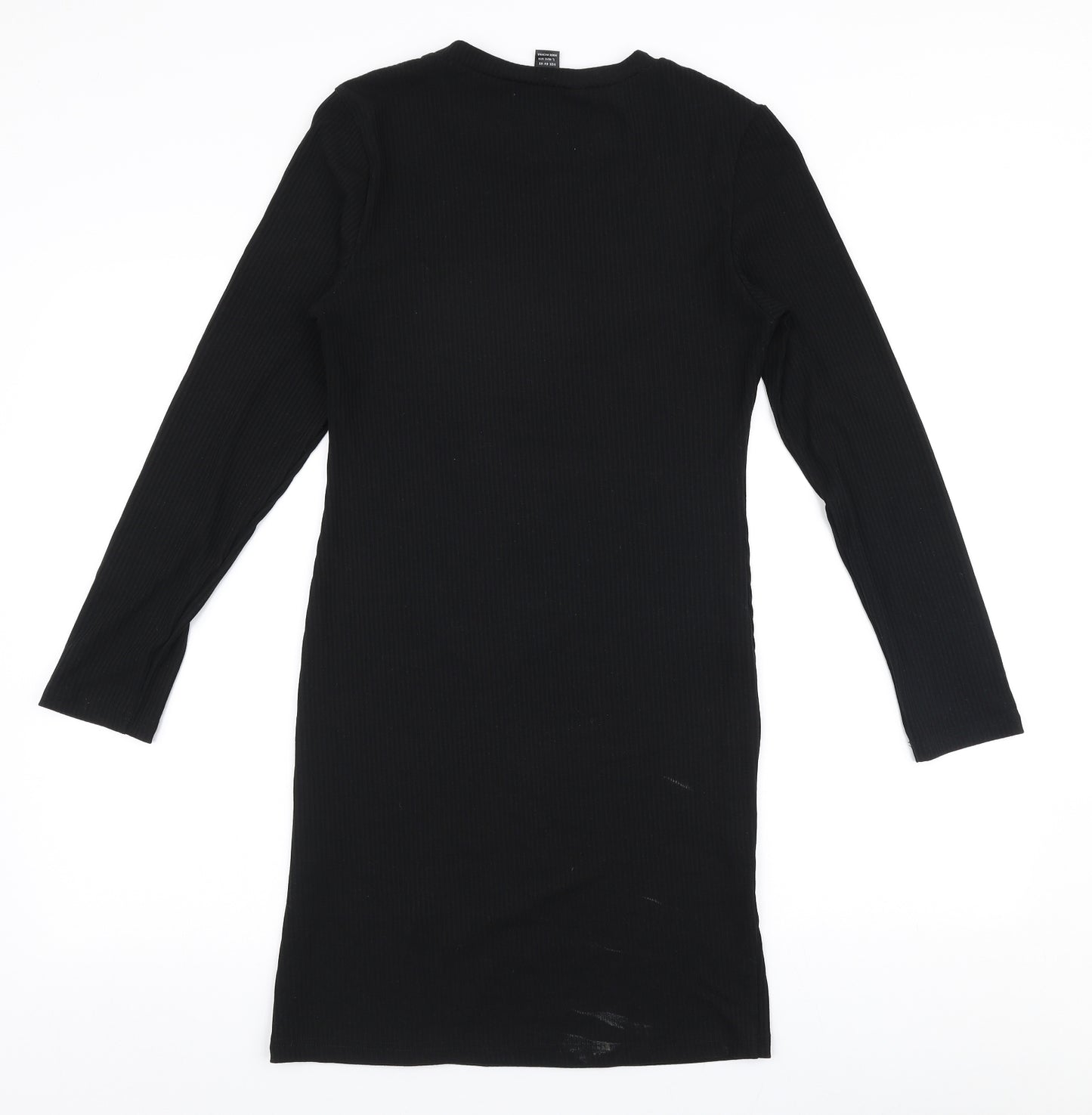 SheIn Womens Black  Elastane Bodycon  Size L  Round Neck Pullover