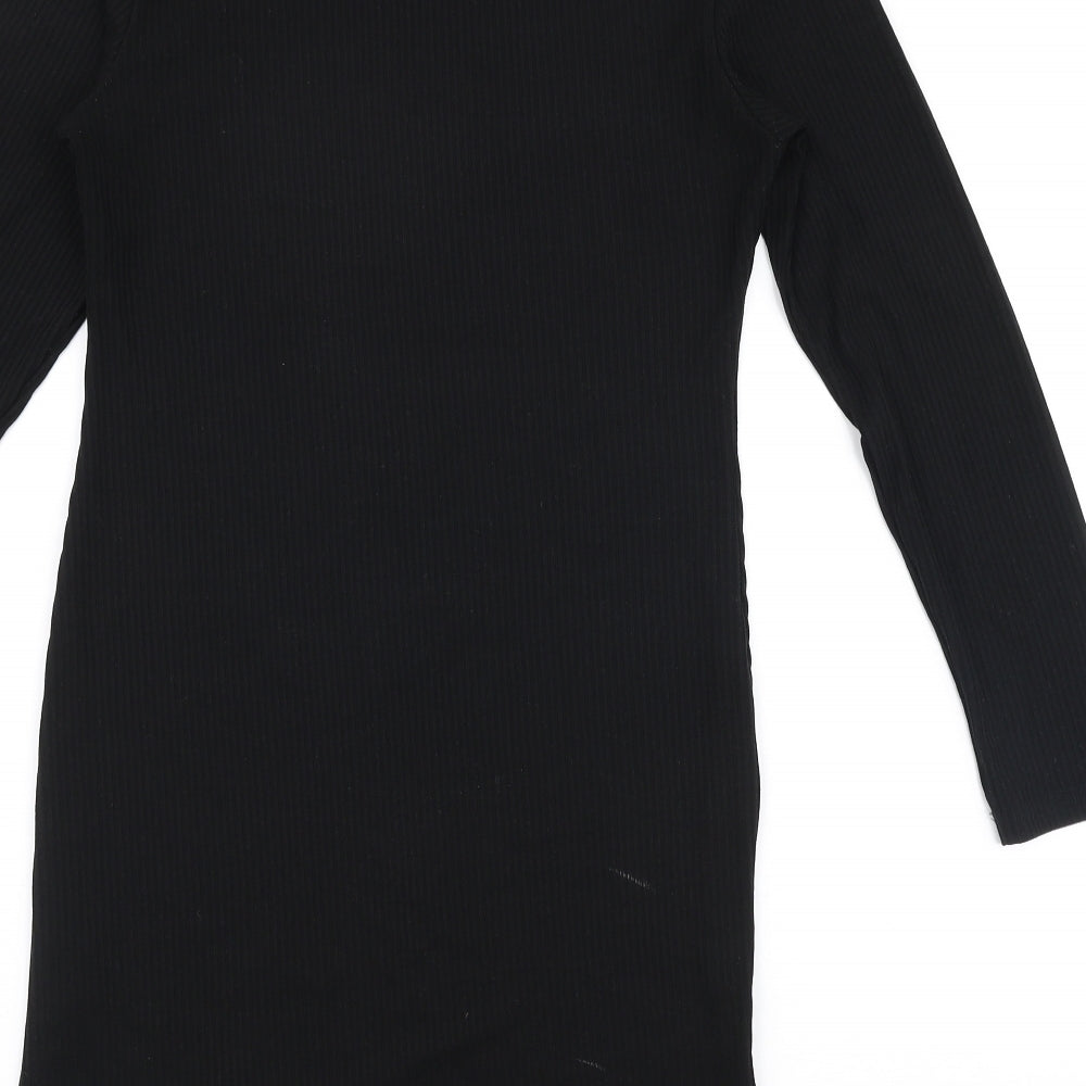 SheIn Womens Black  Elastane Bodycon  Size L  Round Neck Pullover