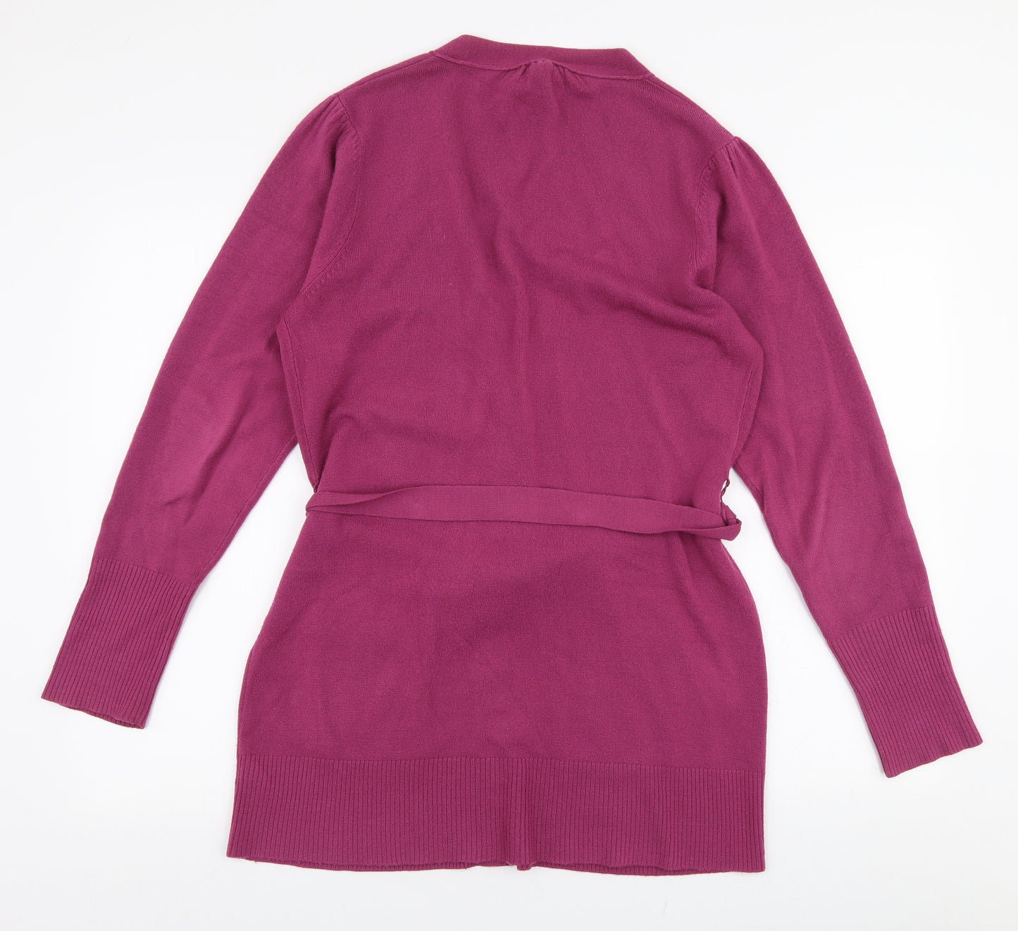 NEXT Womens Purple V-Neck  Acrylic Cardigan Jumper Size 14