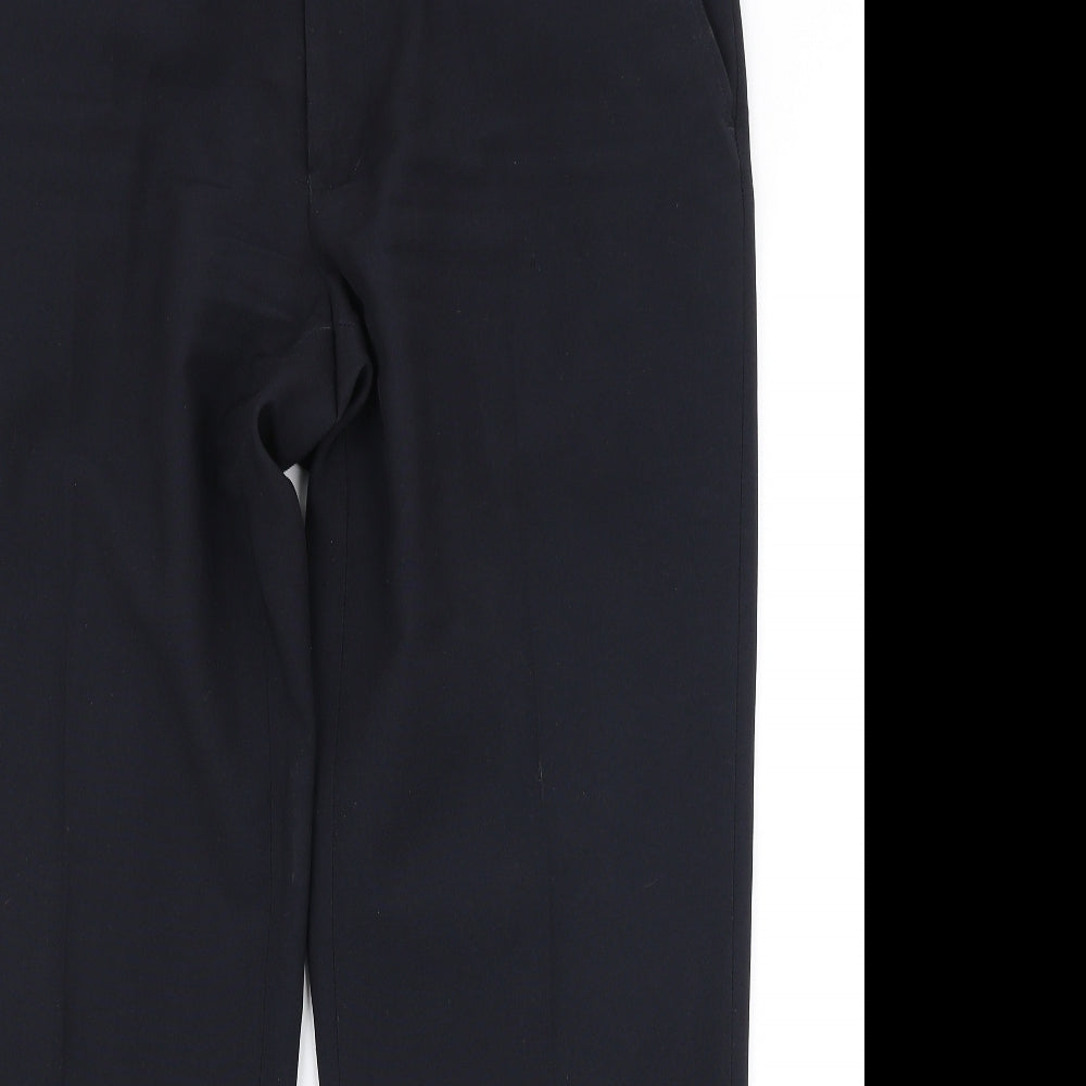 Marks and Spencer Mens Blue  Polyester Dress Pants Trousers Size 36 in L29 in Regular Zip
