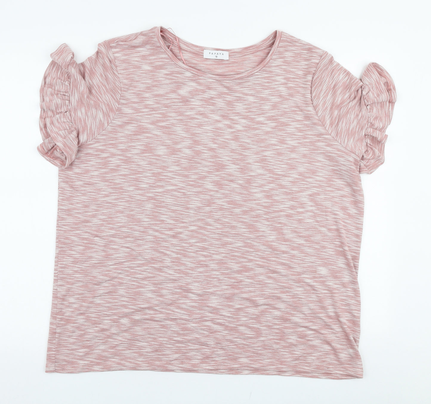 Papaya Womens Pink  Viscose Jersey T-Shirt Size 18 Round Neck