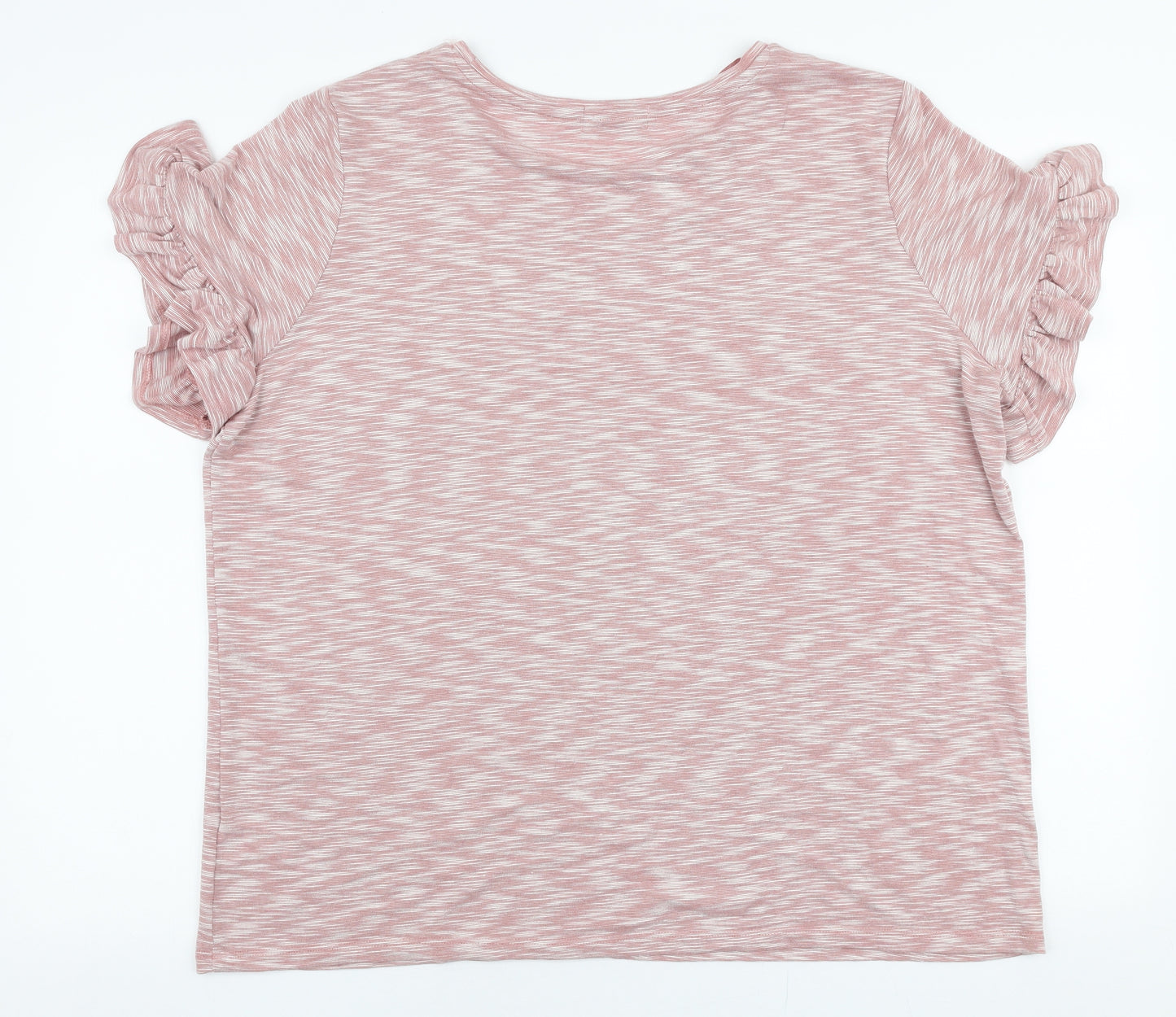 Papaya Womens Pink  Viscose Jersey T-Shirt Size 18 Round Neck