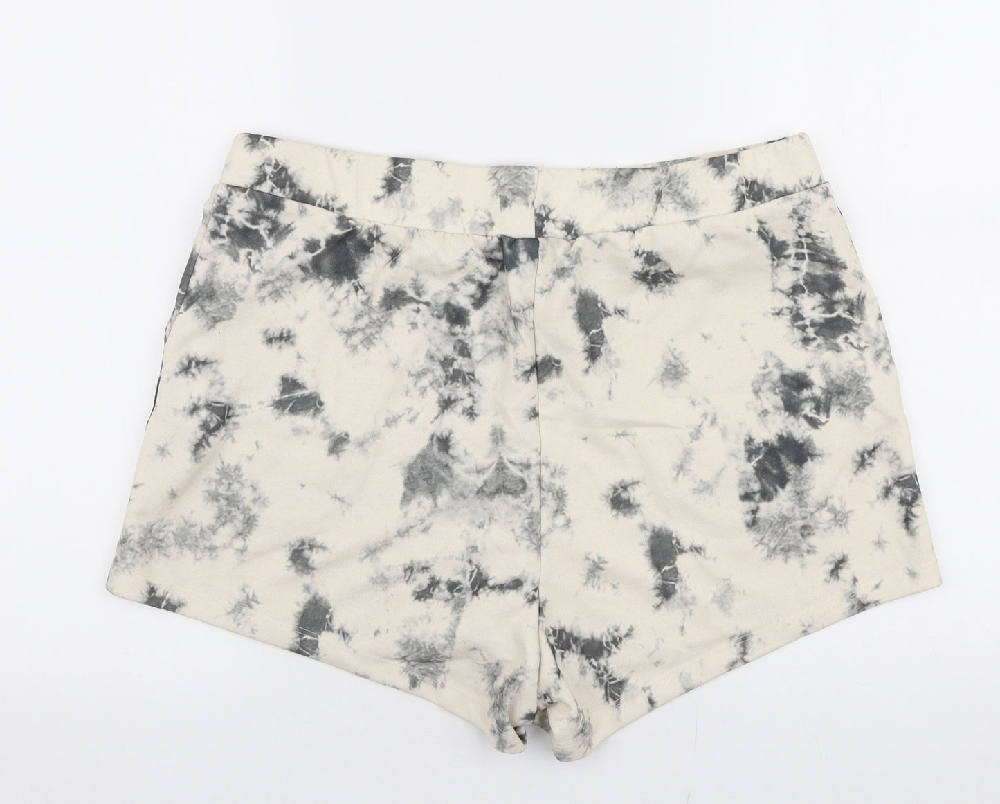 F&F Womens Ivory  Polyester Sweat Shorts Size 16 L3 in Regular Drawstring