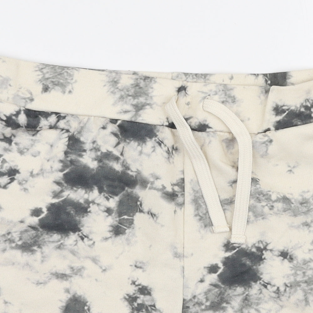 F&F Womens Ivory  Polyester Sweat Shorts Size 16 L3 in Regular Drawstring