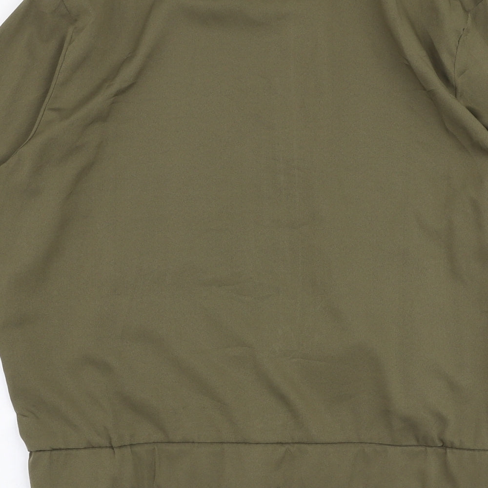 Primark Womens Green   Bomber Jacket Jacket Size 12  Zip