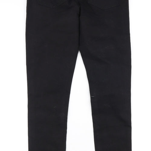 Denim Co Womens Black  Cotton Skinny Jeans Size 10 L32 in Slim Zip