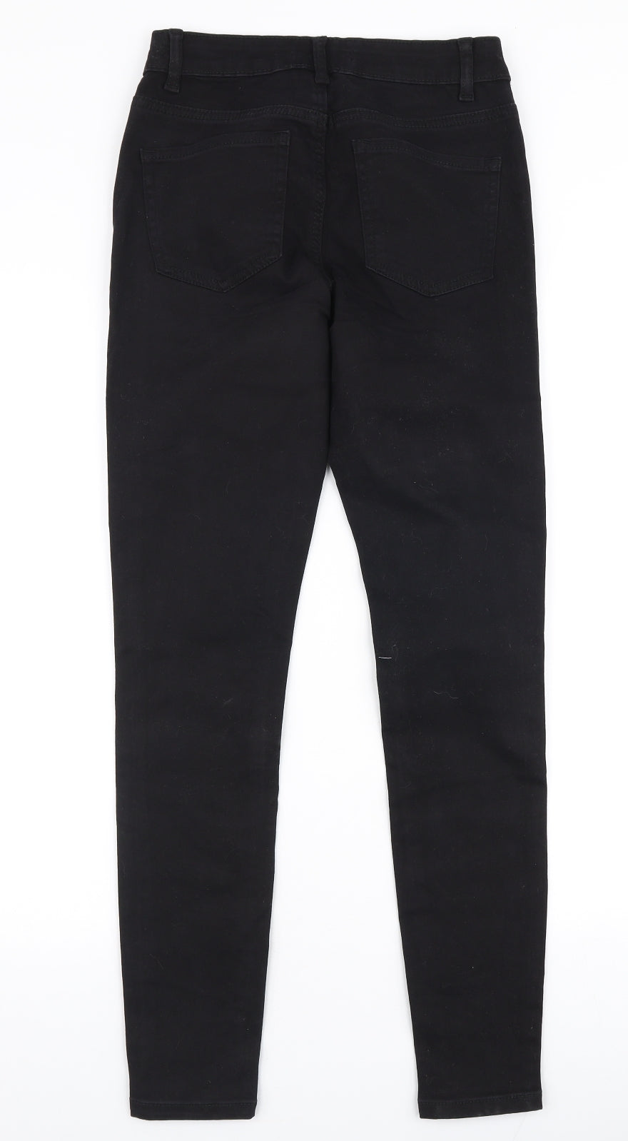 Denim Co Womens Black  Cotton Skinny Jeans Size 10 L32 in Slim Zip