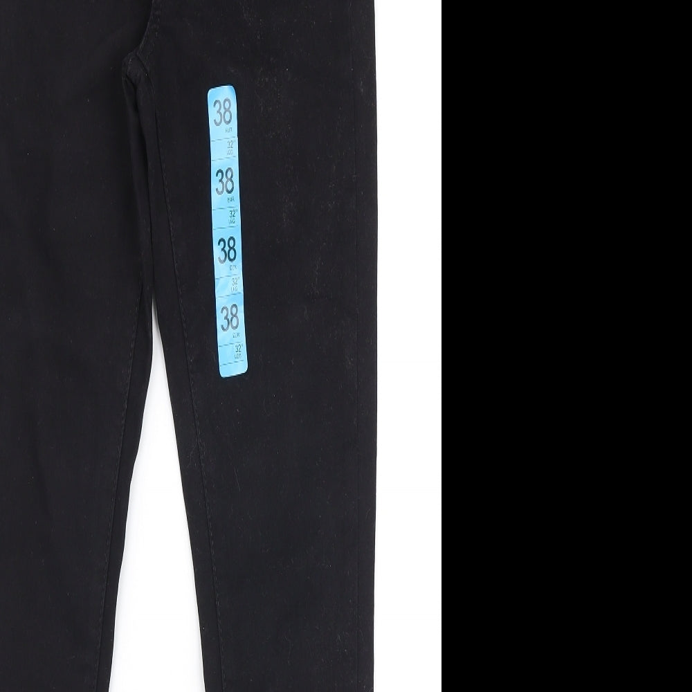 Denim Co Womens Black  Cotton Skinny Jeans Size 10 L32 in Slim Zip