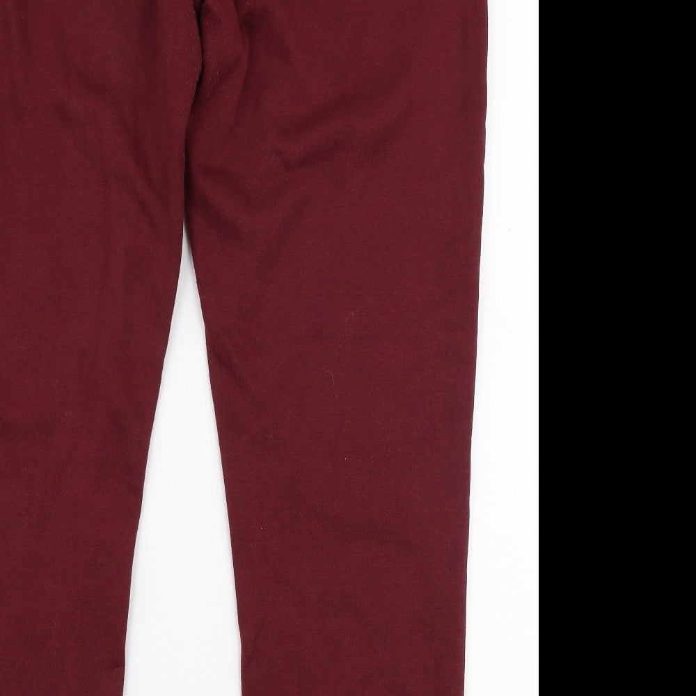 Primark Womens Red  Polyester Jogger Trousers Size M L28 in Regular Drawstring