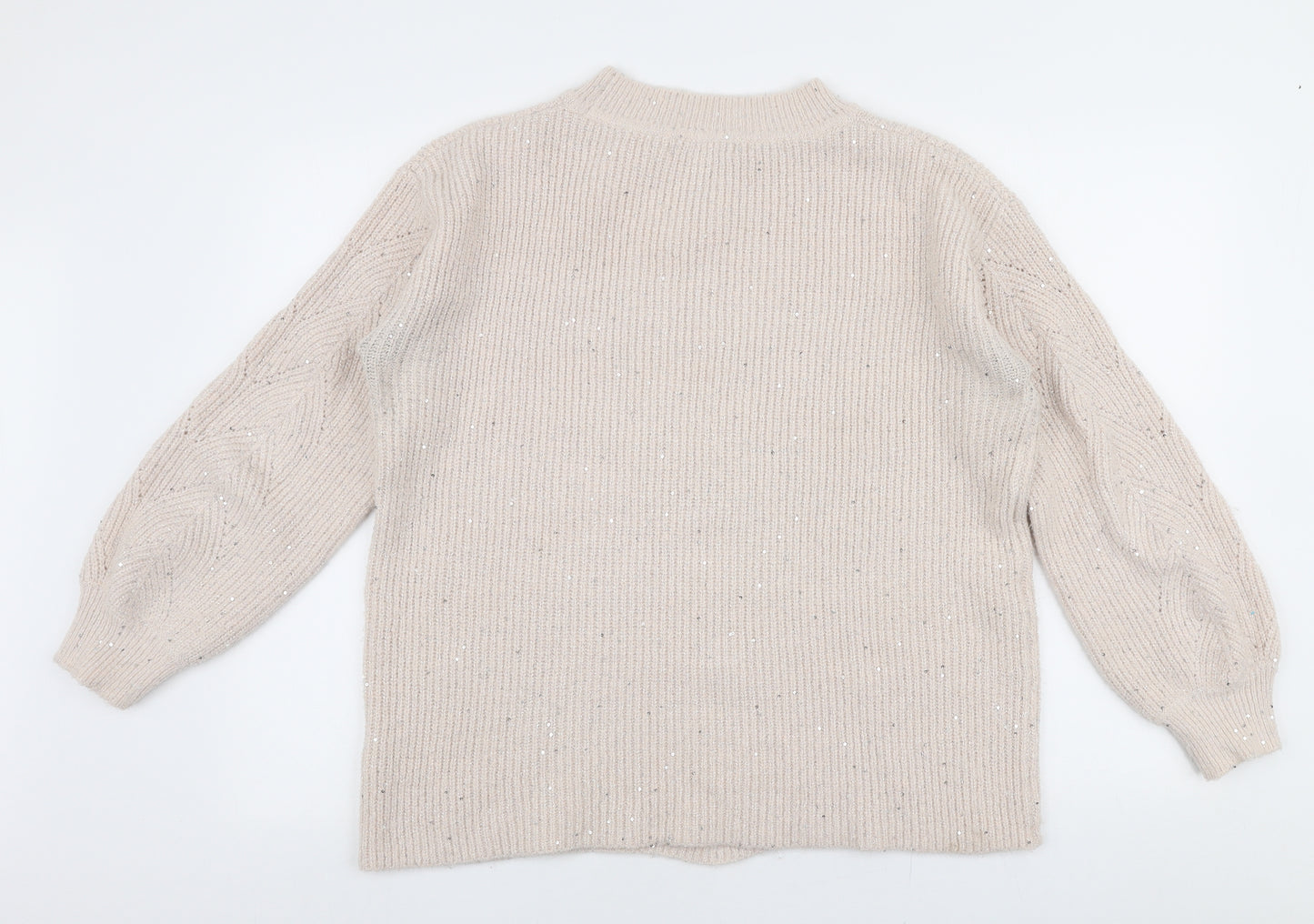 NEXT Womens Pink High Neck  Acrylic Pullover Jumper Size M