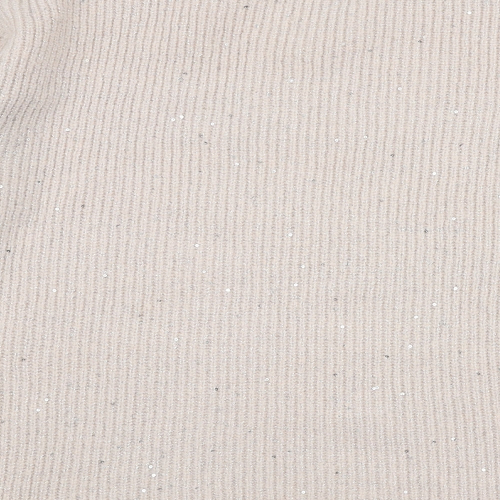 NEXT Womens Pink High Neck  Acrylic Pullover Jumper Size M