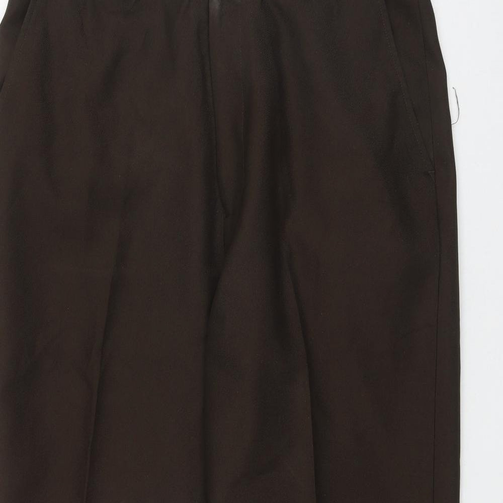 Chums Mens Brown  Polyester Trousers  Size 36 in L29 in Regular Zip