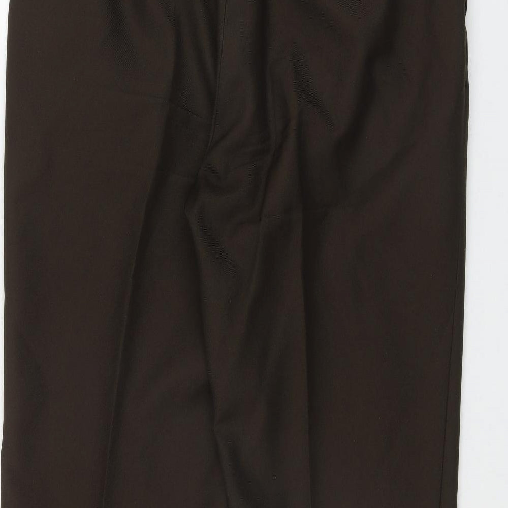 Chums Mens Brown  Polyester Trousers  Size 36 in L29 in Regular Zip