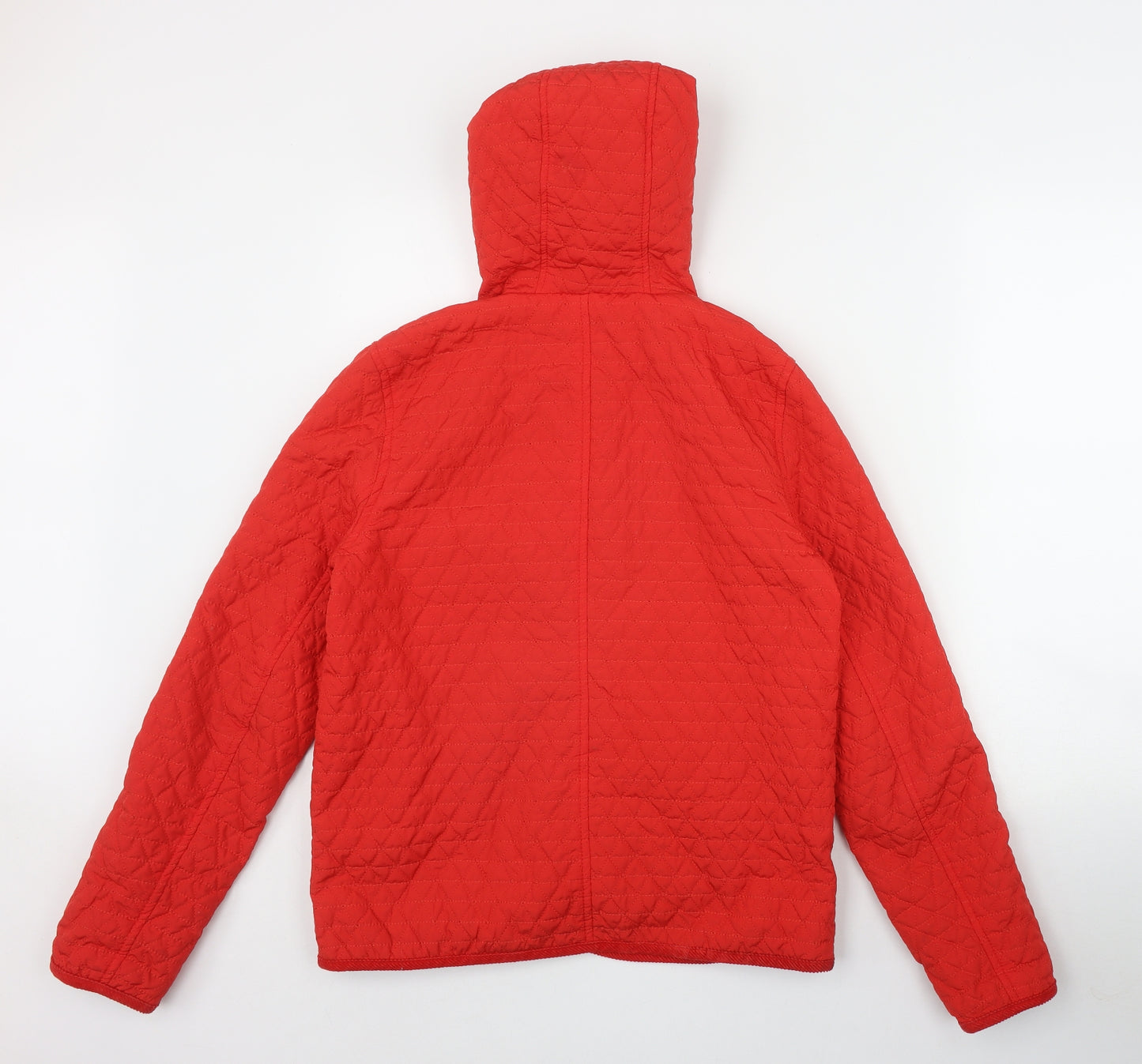 Topshop Womens Red   Quilted Jacket Size 10  Snap