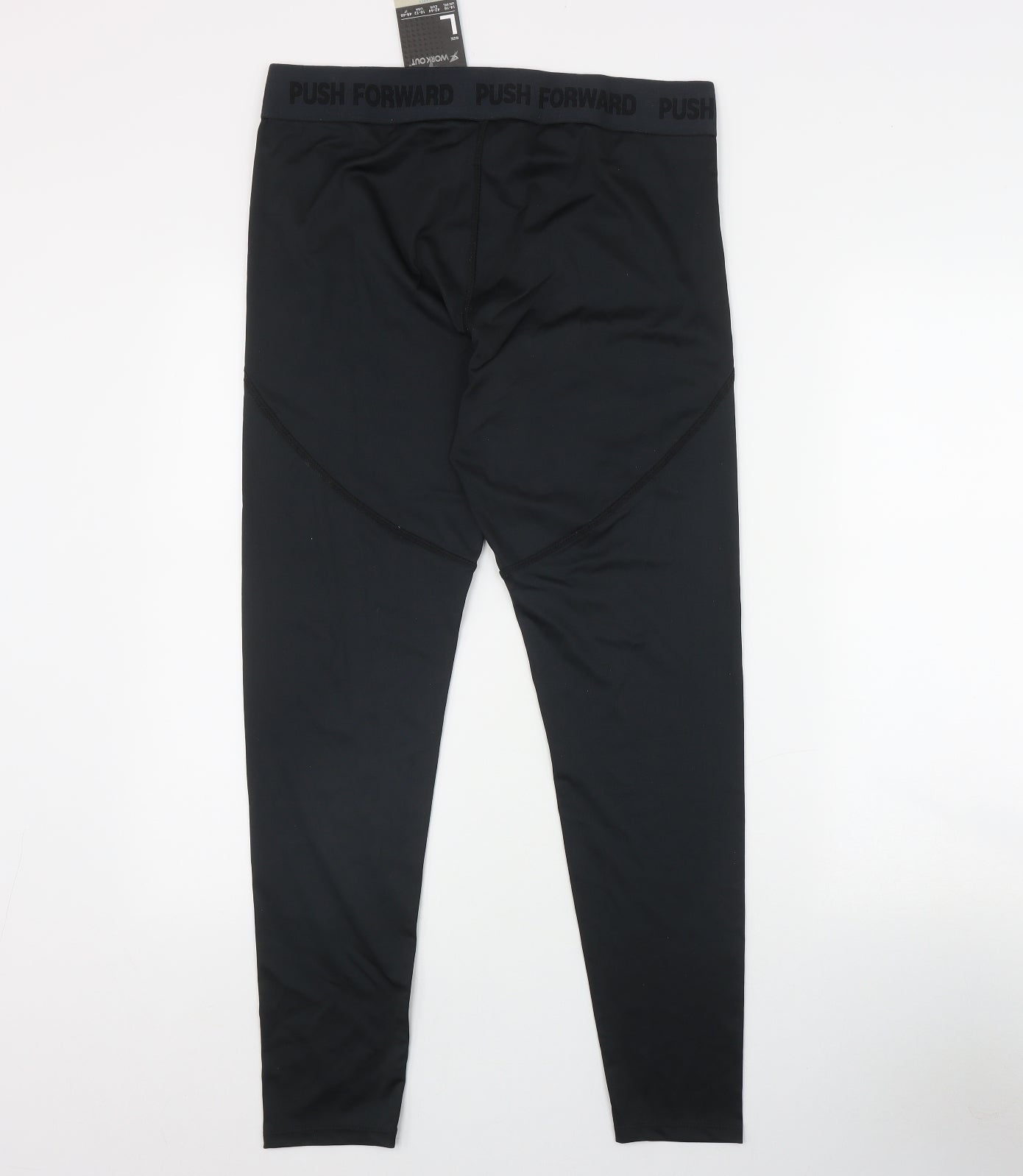 Primark Womens Black  Polyester Compression Leggings Size 14 L30 in Regular Pullover