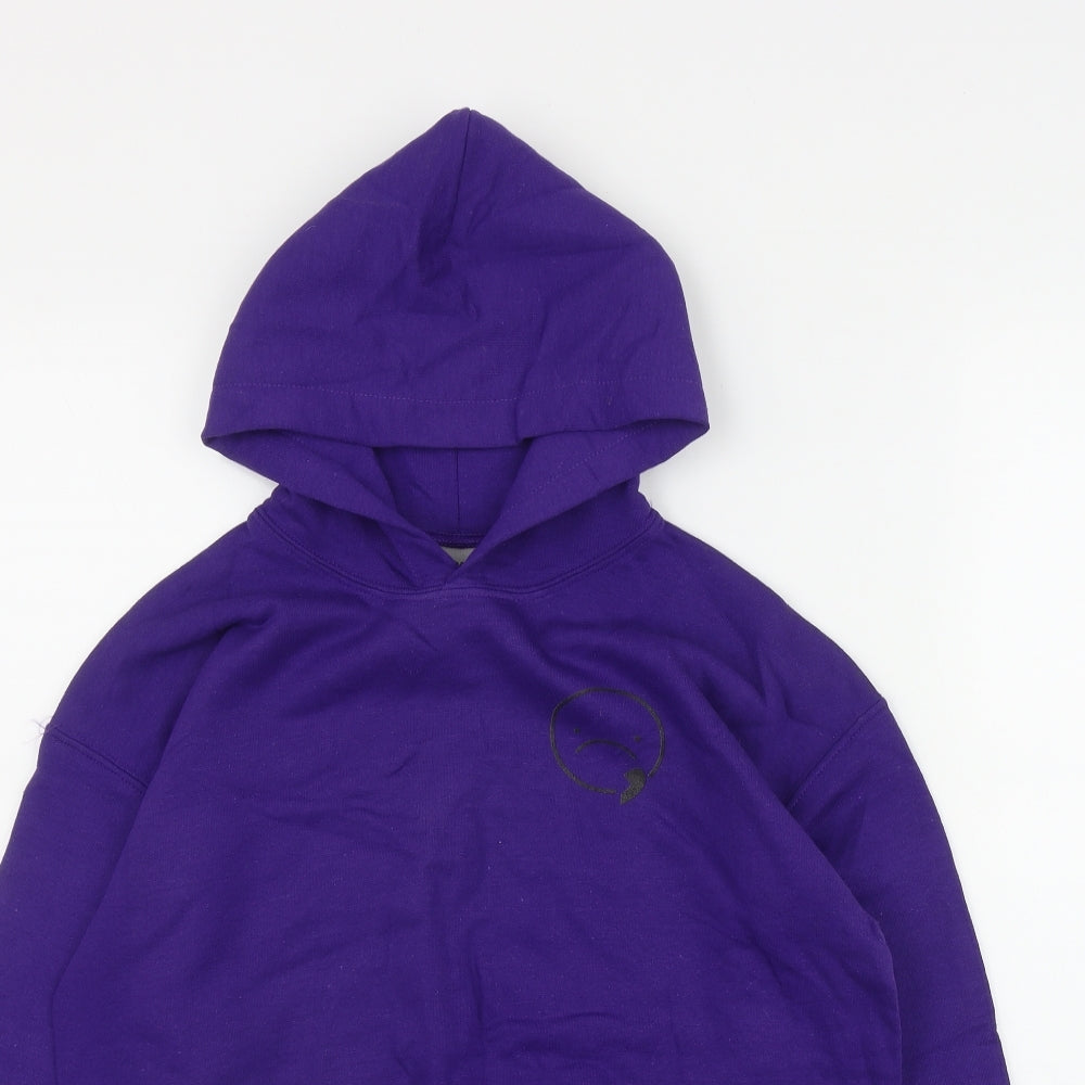 Gildan Boys Purple  Cotton Pullover Hoodie Size XL  Pullover