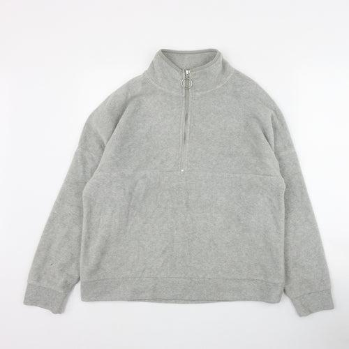 Primark Womens Grey  Polyester Pullover Sweatshirt Size 10  Zip