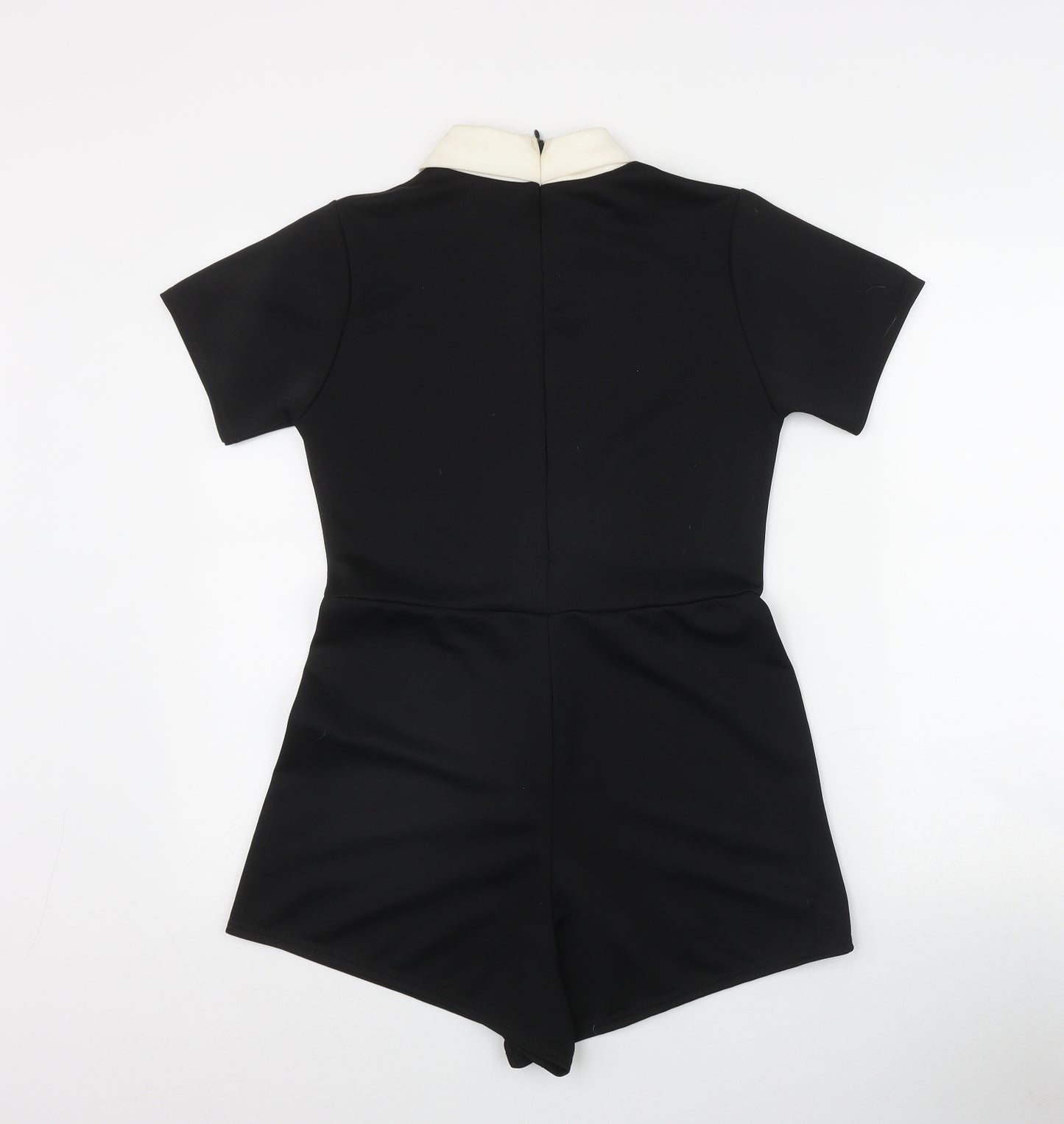 Signature Womens Black  Polyester Playsuit One-Piece Size M L3 in Zip