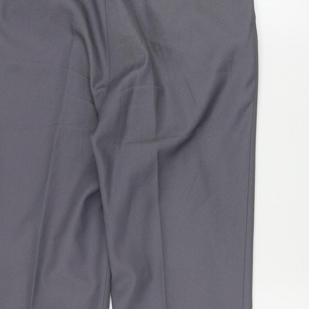 Chums Mens Grey  Polyester Trousers  Size 36 in L29 in Regular Zip