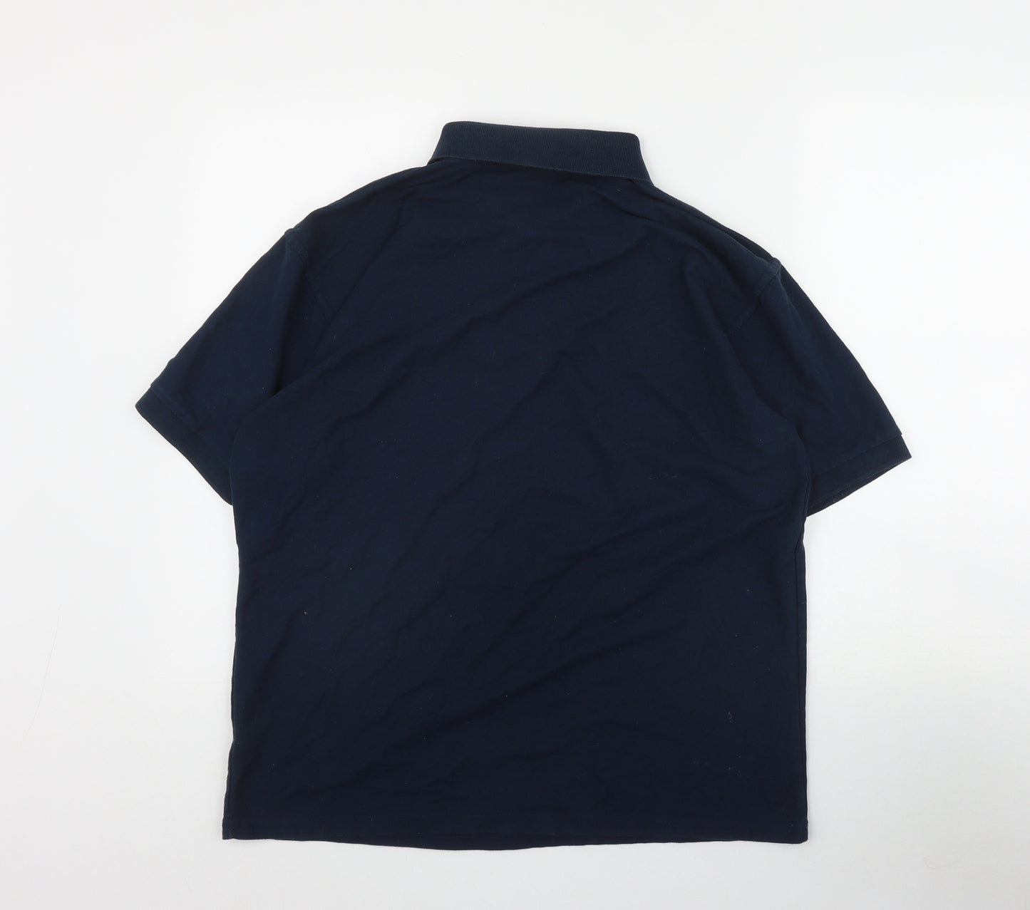 Stars & Stripes Mens Blue  Cotton  Polo Size XL Collared Button