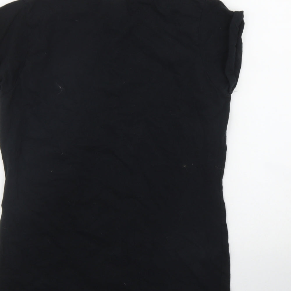 Ramones Womens Black  Cotton Basic T-Shirt Size M Round Neck