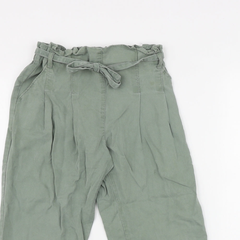 Dunnes Stores Girls Green   Chino Trousers Size 10 Years  Regular Tie