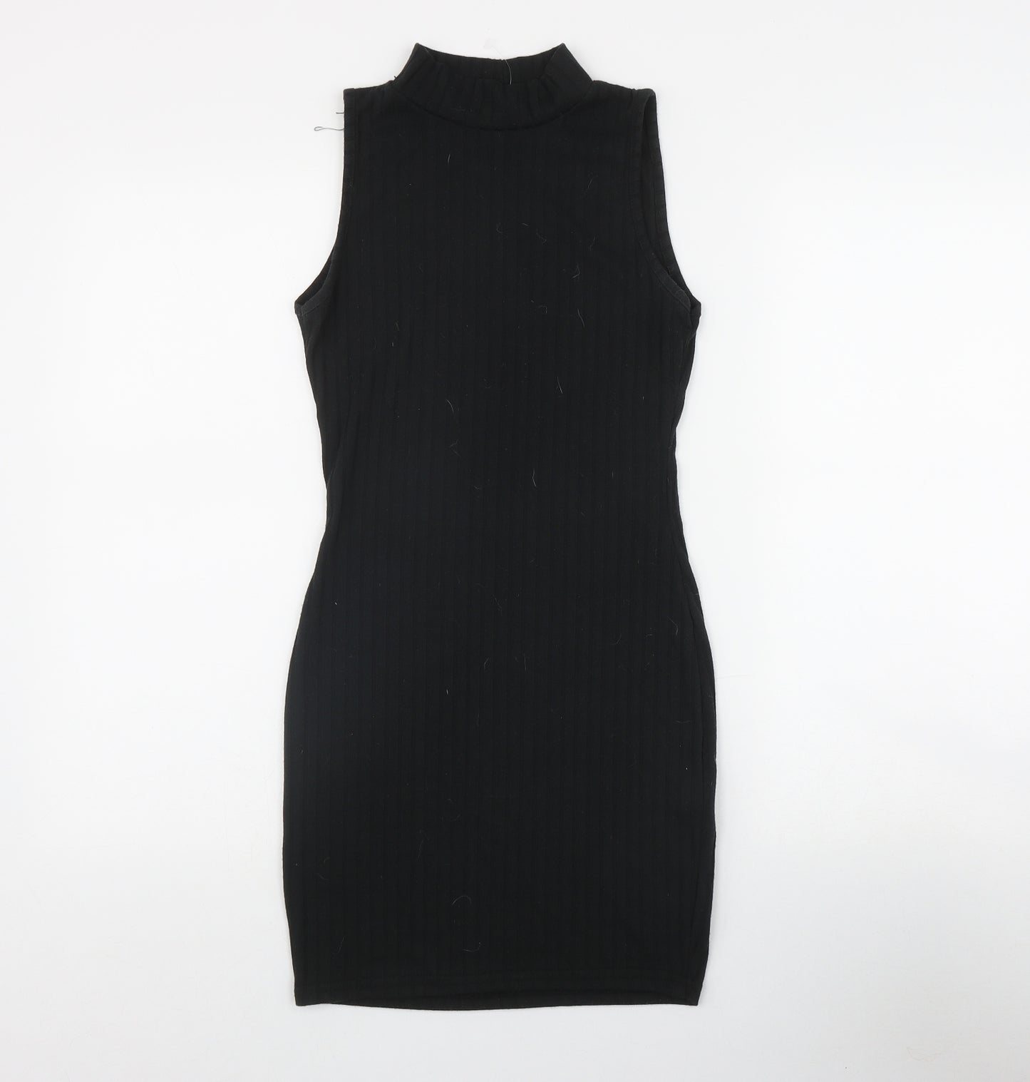 Nasty Gal Womens Black  Polyester Bodycon  Size 8  High Neck Pullover