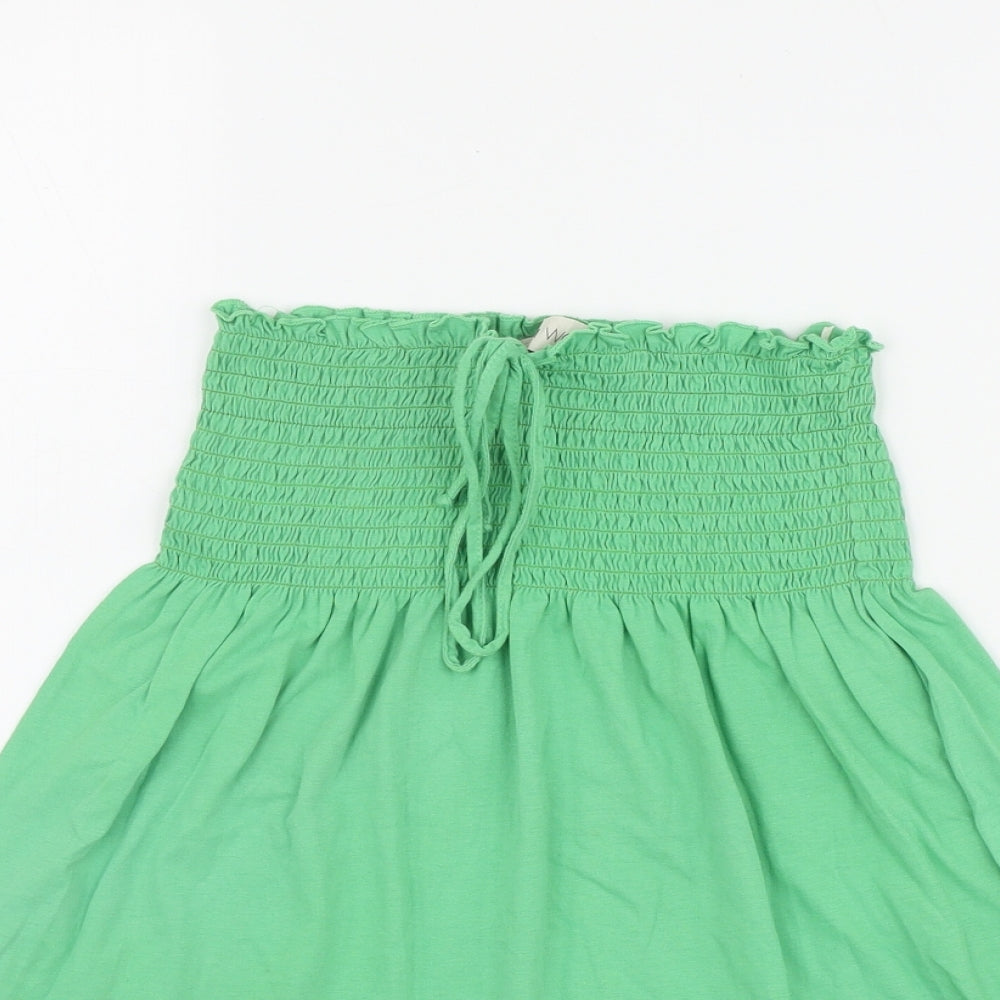 Tom Wolfe Womens Green  Cotton Basic Tank Size 12 Off the Shoulder