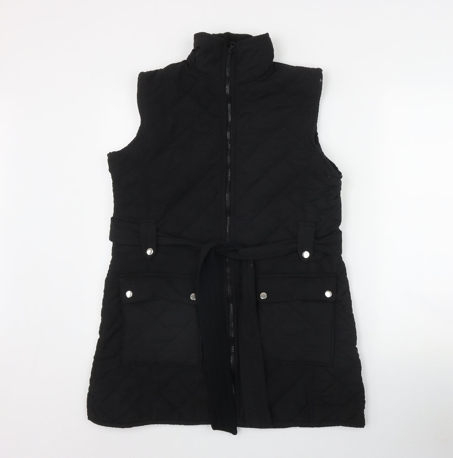 Dale Collection Womens Black   Quilted Waistcoat Size 14  Zip