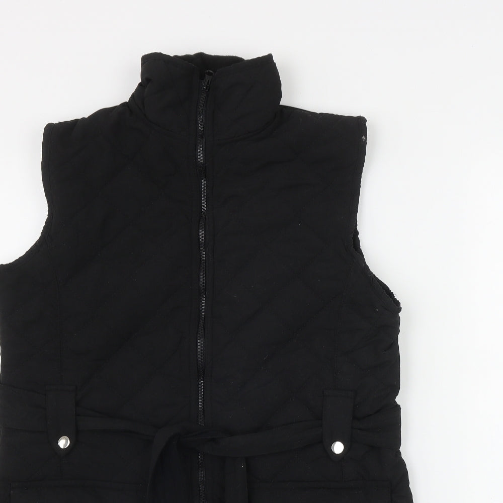 Dale Collection Womens Black   Quilted Waistcoat Size 14  Zip