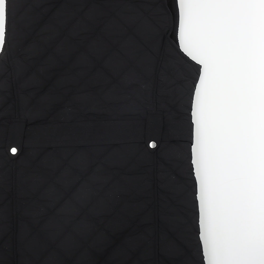 Dale Collection Womens Black   Quilted Waistcoat Size 14  Zip