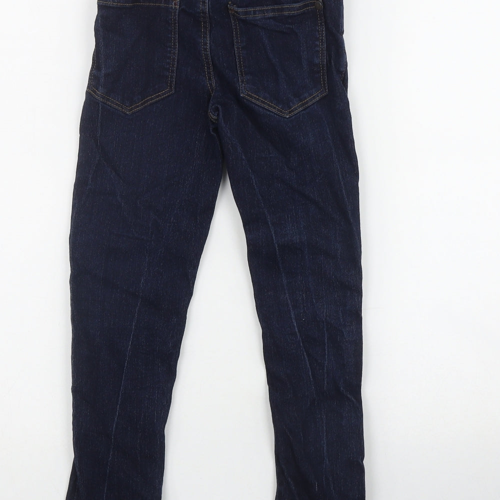 NEXT Girls Blue  Cotton Skinny Jeans Size 7 Years  Regular Zip