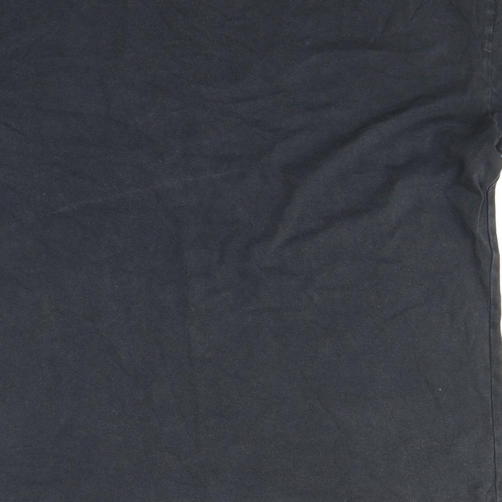 Divided by H&M Mens Grey  Cotton  T-Shirt Size S Round Neck  - Mickey Mouse Neon