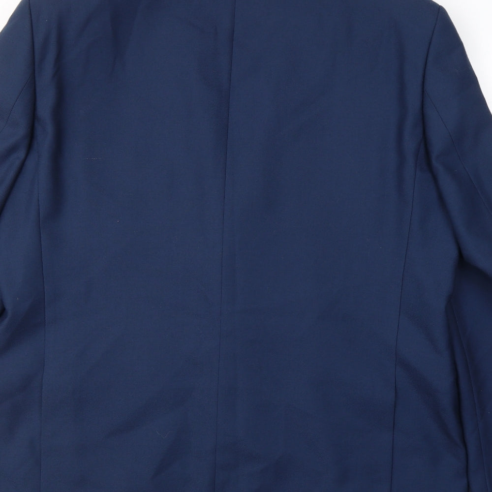 Douglas Mens Blue  Wool Jacket Suit Jacket Size XL