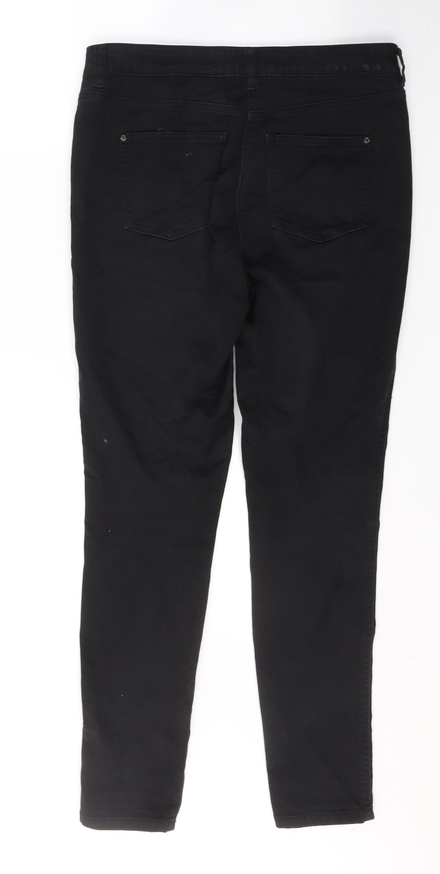 NEXT Womens Black  Cotton Jegging Jeans Size 12 L29 in Regular Button