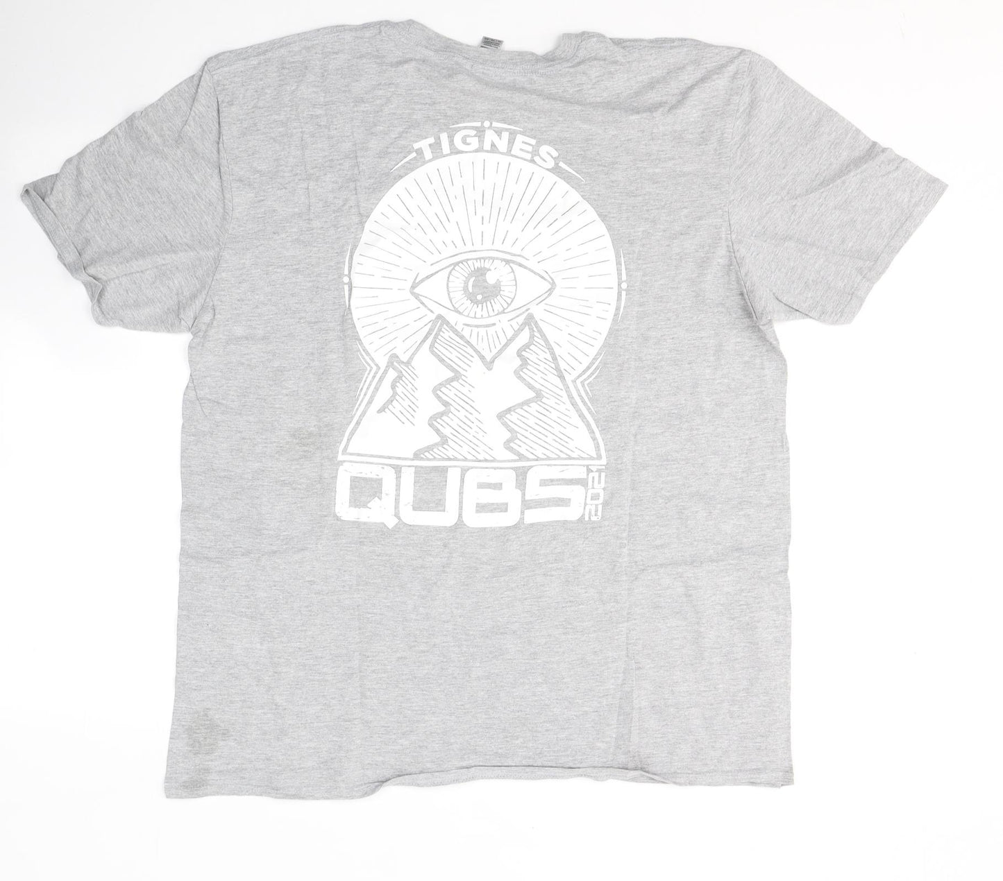 Gildan Mens Grey  Cotton  T-Shirt Size XL Round Neck  - QUBS