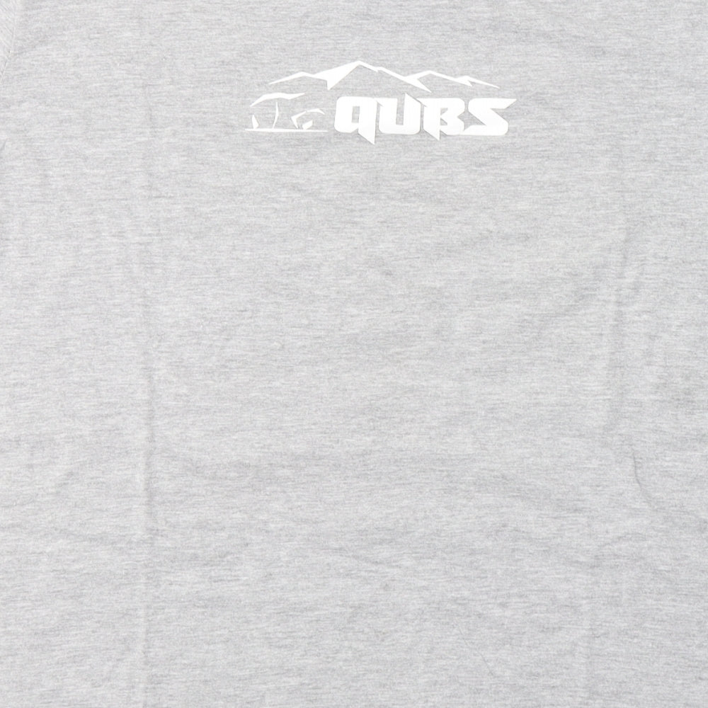 Gildan Mens Grey  Cotton  T-Shirt Size XL Round Neck  - QUBS
