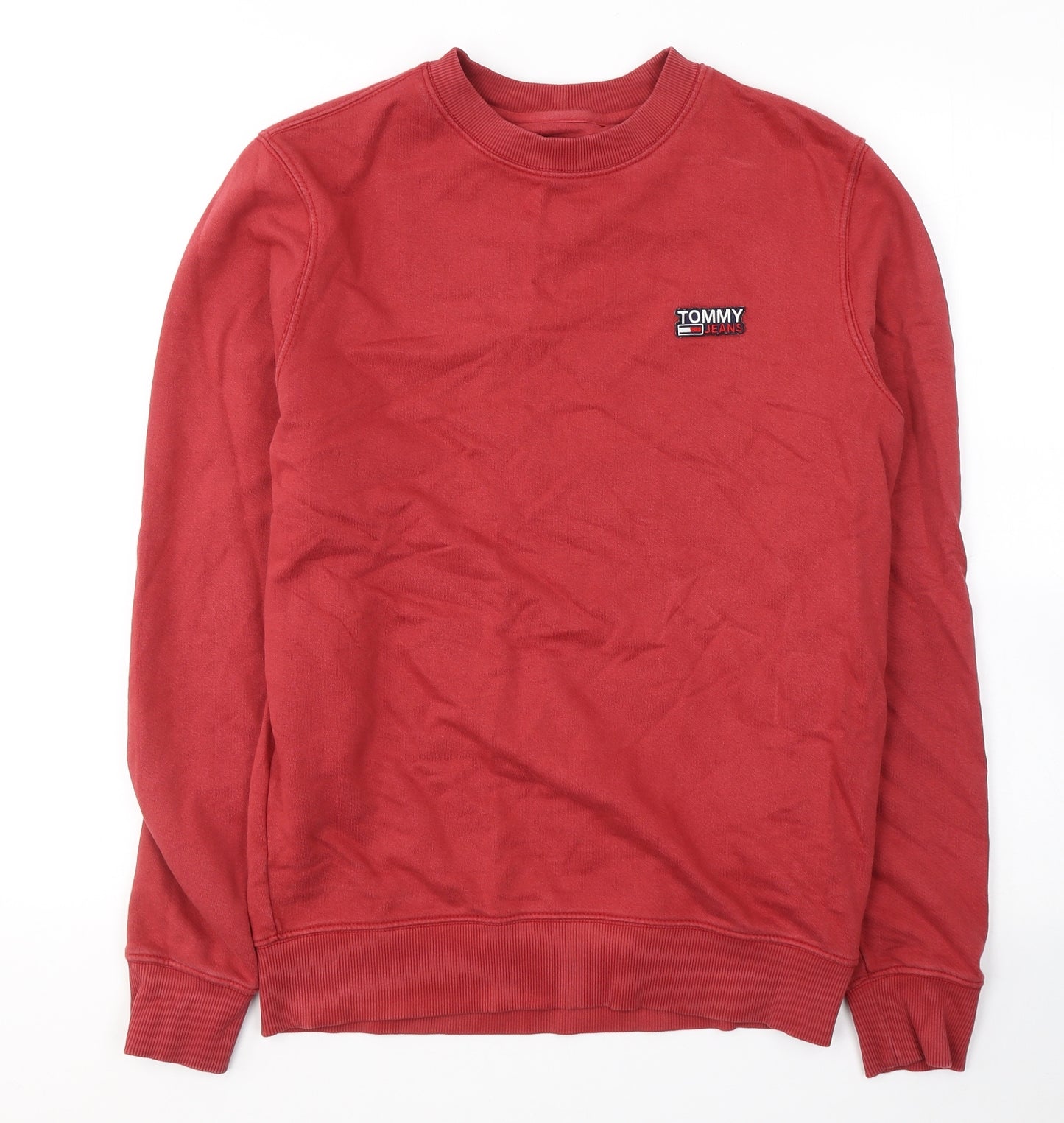 Tommy Hilfiger Mens Red  Cotton Pullover Sweatshirt Size XS