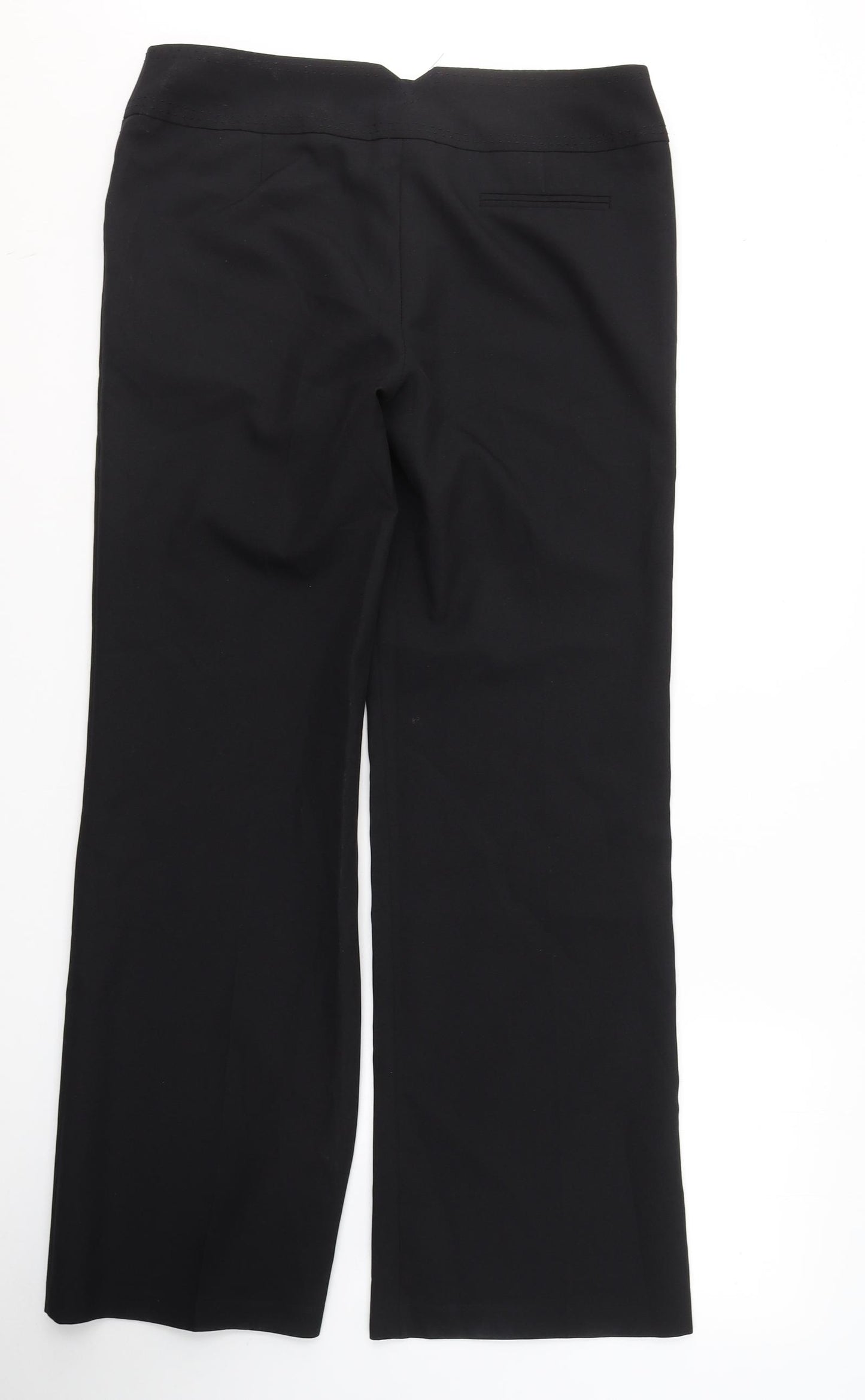 Atmosphere Womens Black  Polyester Trousers  Size 12 L31 in Regular Button