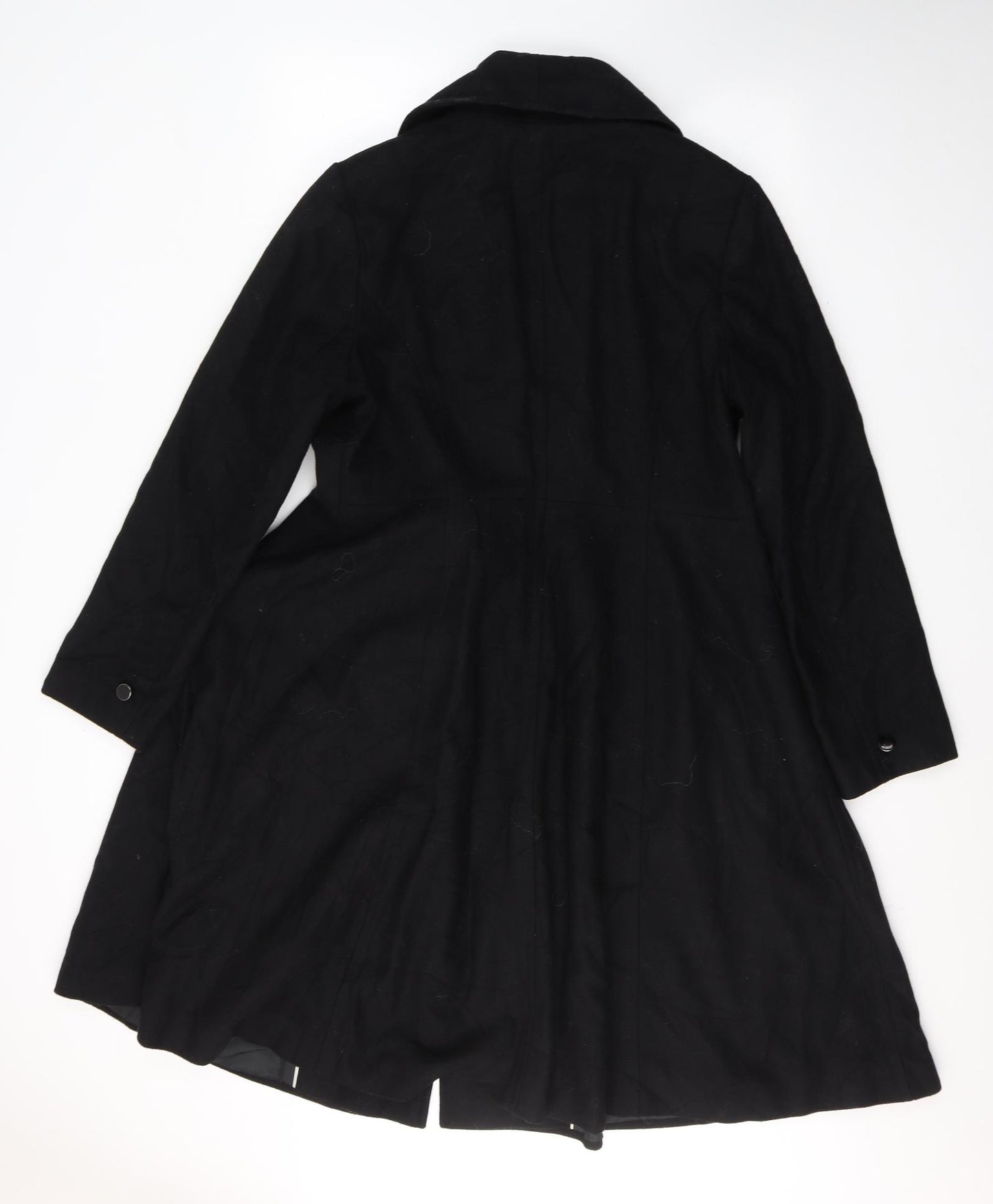 ALICE by Temperley Womens Black   Pea Coat Coat Size 16  Button