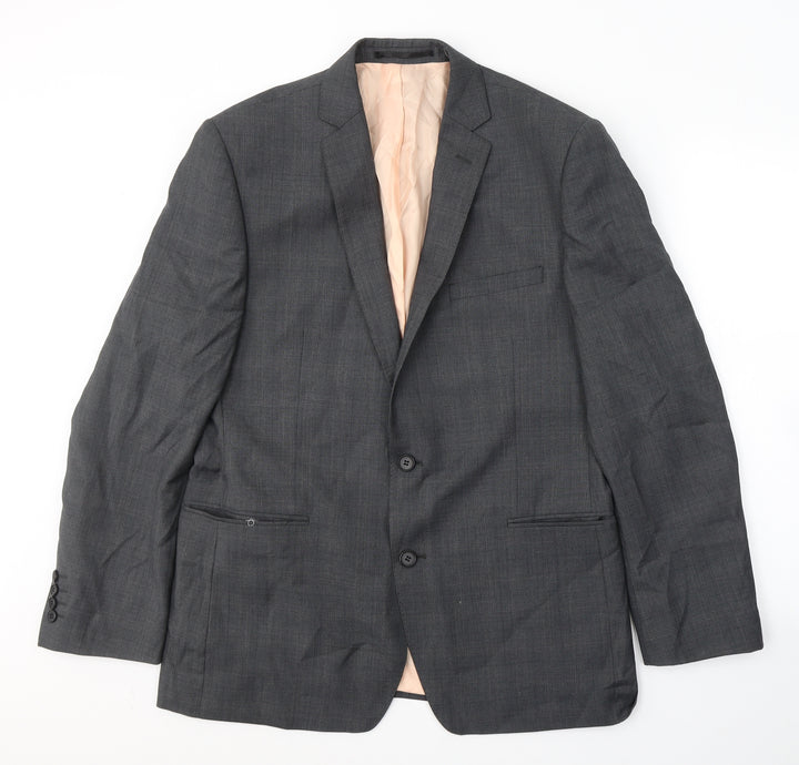French Connection Mens Grey  Wool Jacket Suit Jacket Size S