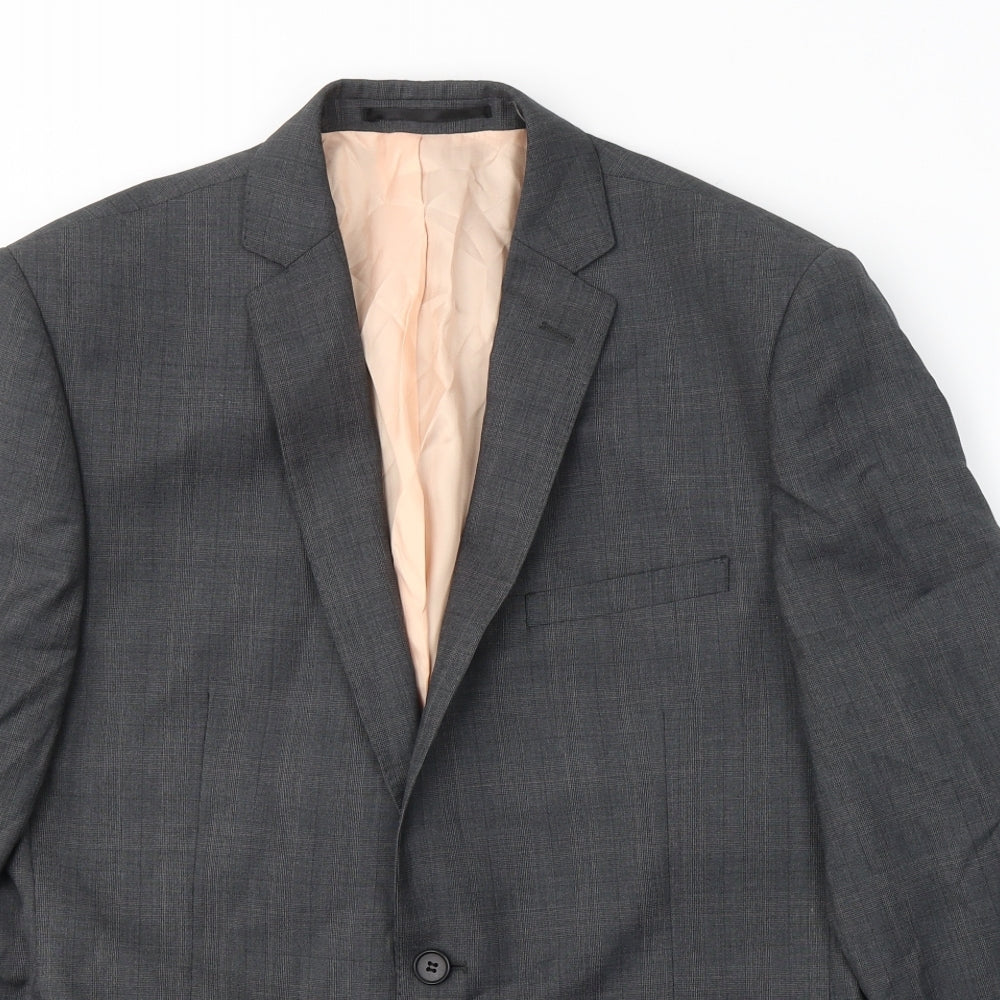 French Connection Mens Grey  Wool Jacket Suit Jacket Size S